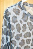 Bobby Mesh Layering Top Leopard Light Denim